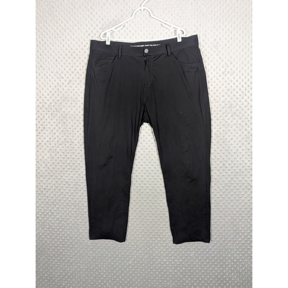 Rhone Pants Men's 40x28 Black Commuter Five Pocket Slim Straight Stretch Active